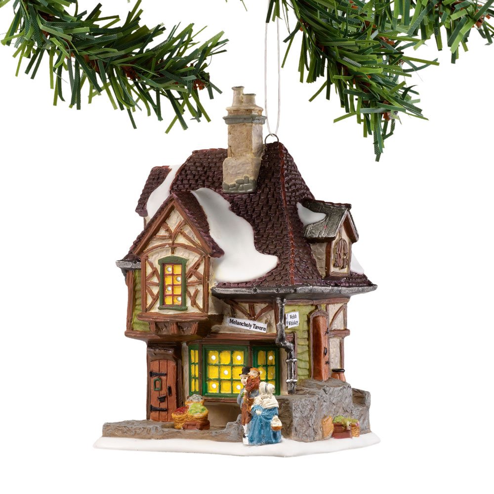 Department 56 Dickens A Christmas Carol Village Melancholy Tavern Miniature Lit Hanging Ornament