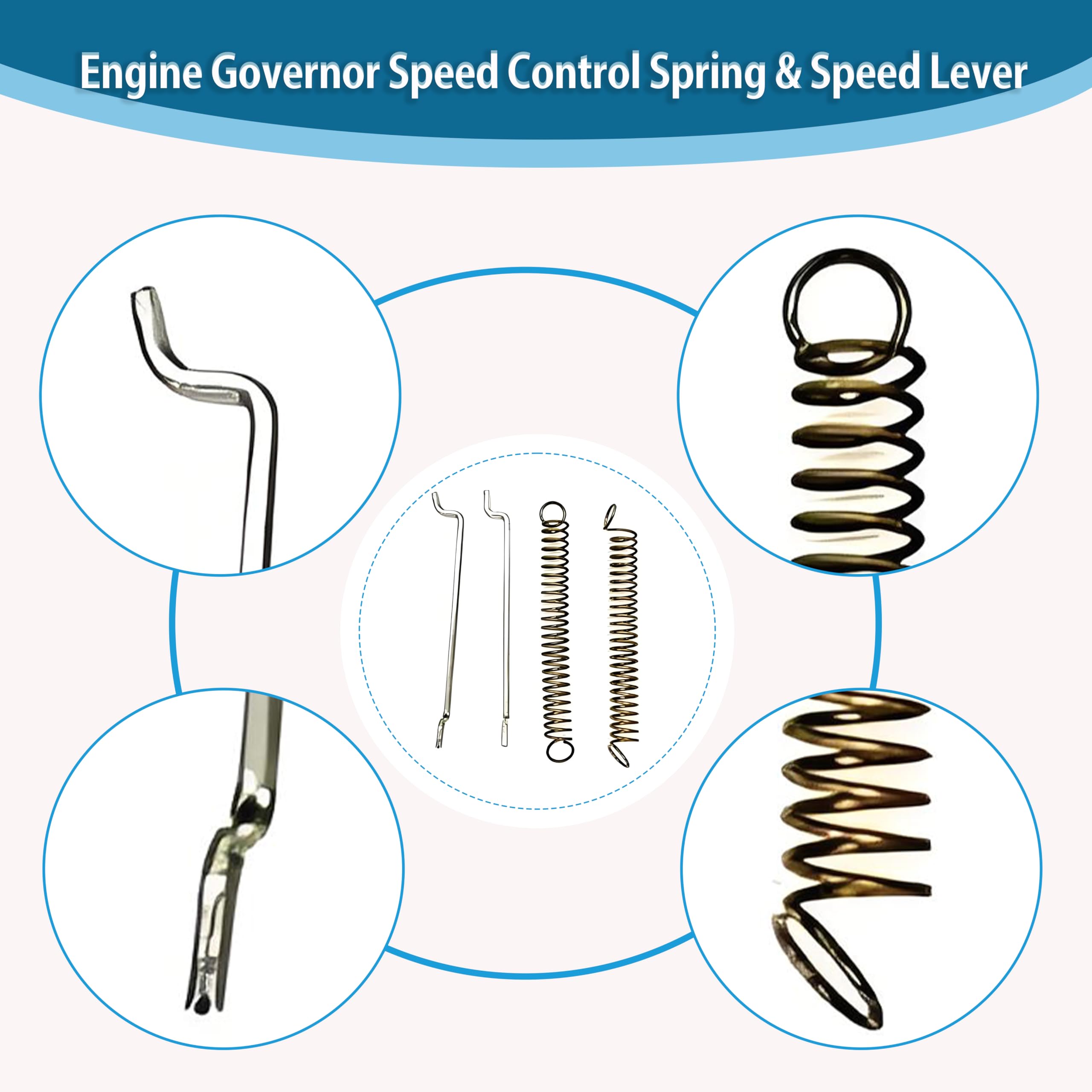 Resorte de Control de Velocidad y Palanca de Velocidad de Repuesto para Motor Tecumseh 32698 Governor Link y Combo de Resorte 31426 (Juego de 2)