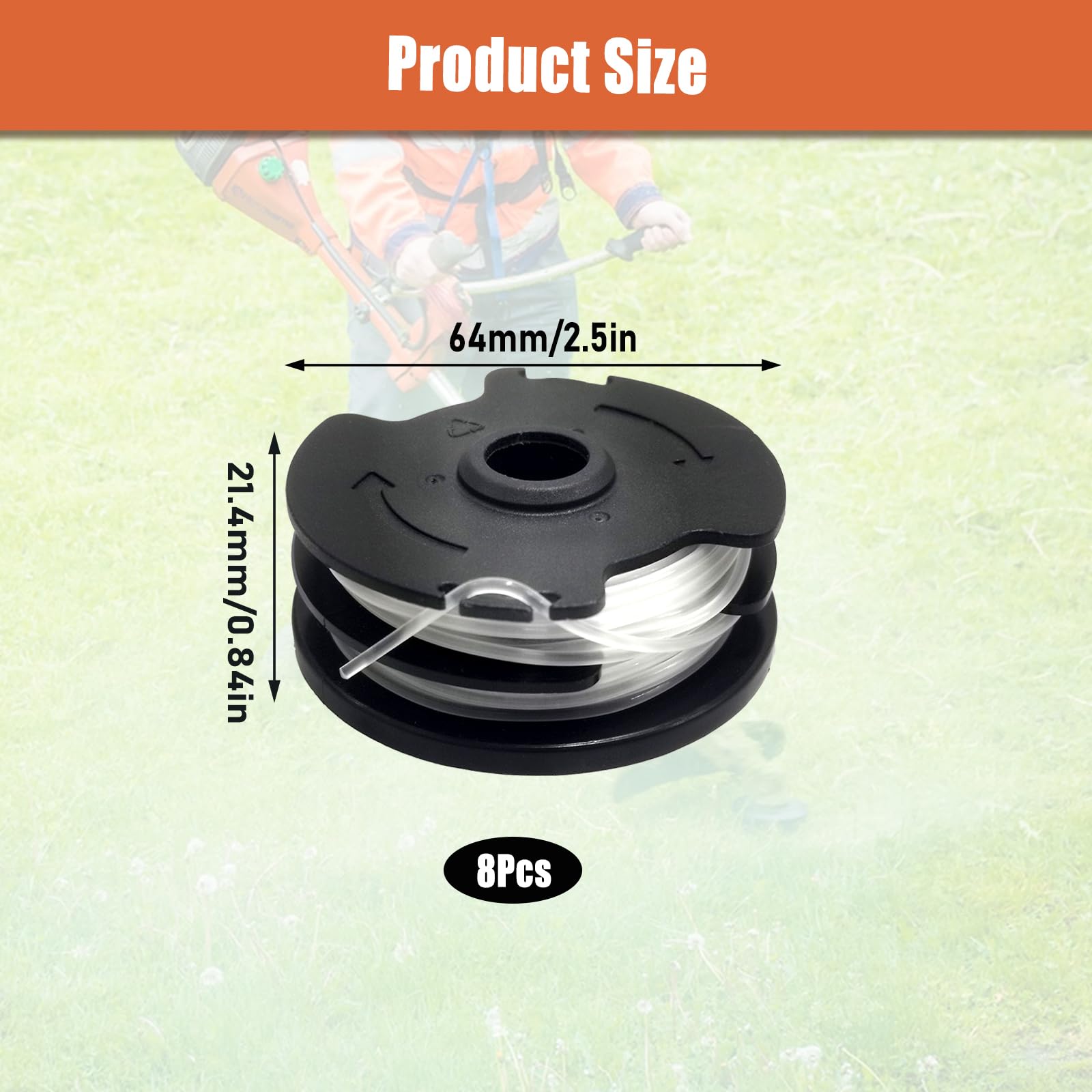 Bobine Ricambio Per Decespugliatore Parkside - 8 Bobine + 2 Coperchi - Foto 5