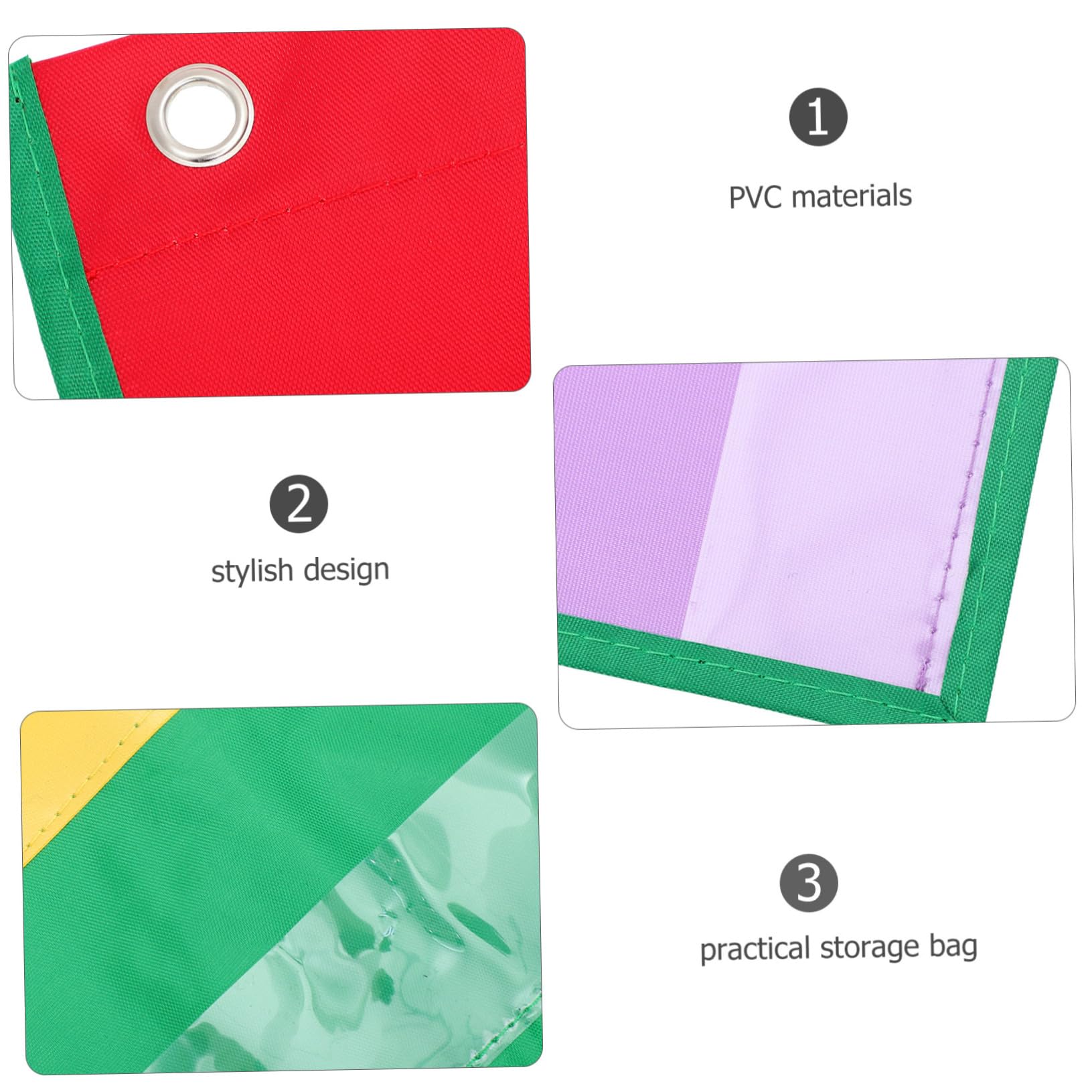 VILLCASE 4piezas Organizador De Tarjetas Didácticas Colgante Soporte De Carteles Para Aula Para Clases Guarderías y Hogar Bolsillos Transparentes Para Almacenamiento De Tarjetas y