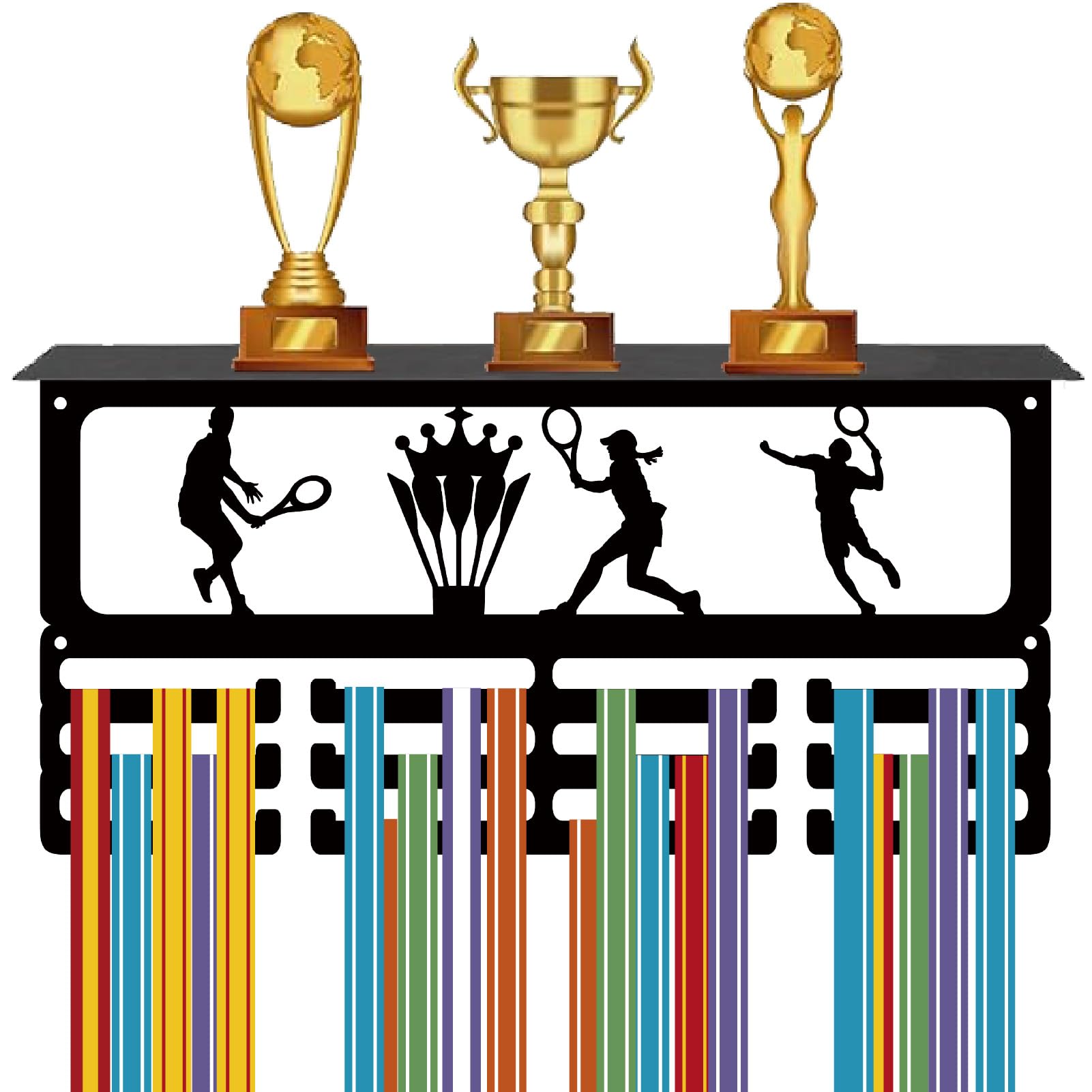 Cintre médailles badminton et étagère à trophées pour décorer votre mur
