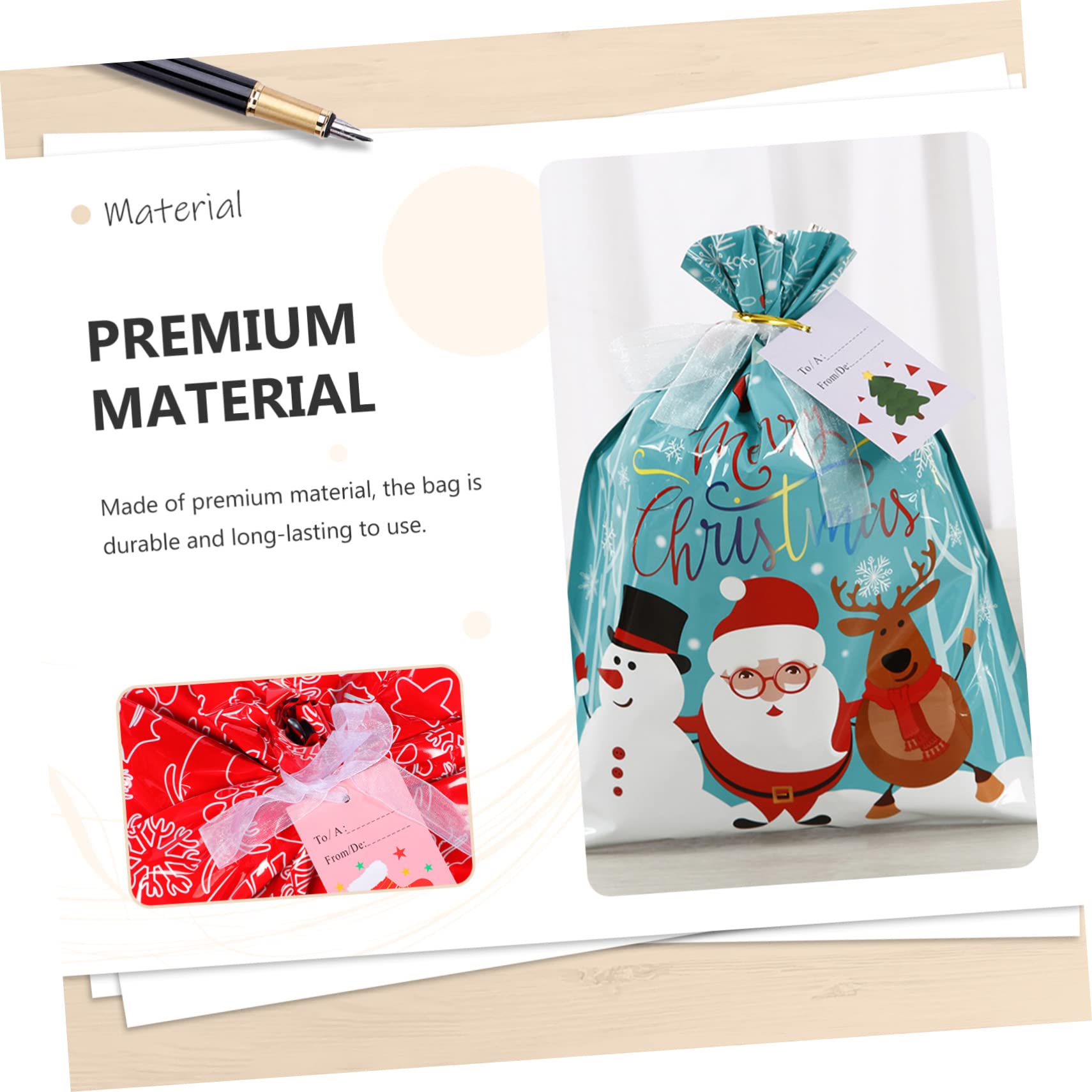 Didiseaon 2 Set Sacchetto di Natale festa di vacanza caramelle natalizie regali sacchetti per cioccolatini natale sacchetti cioccolatini natale sacchetto confetti confetti