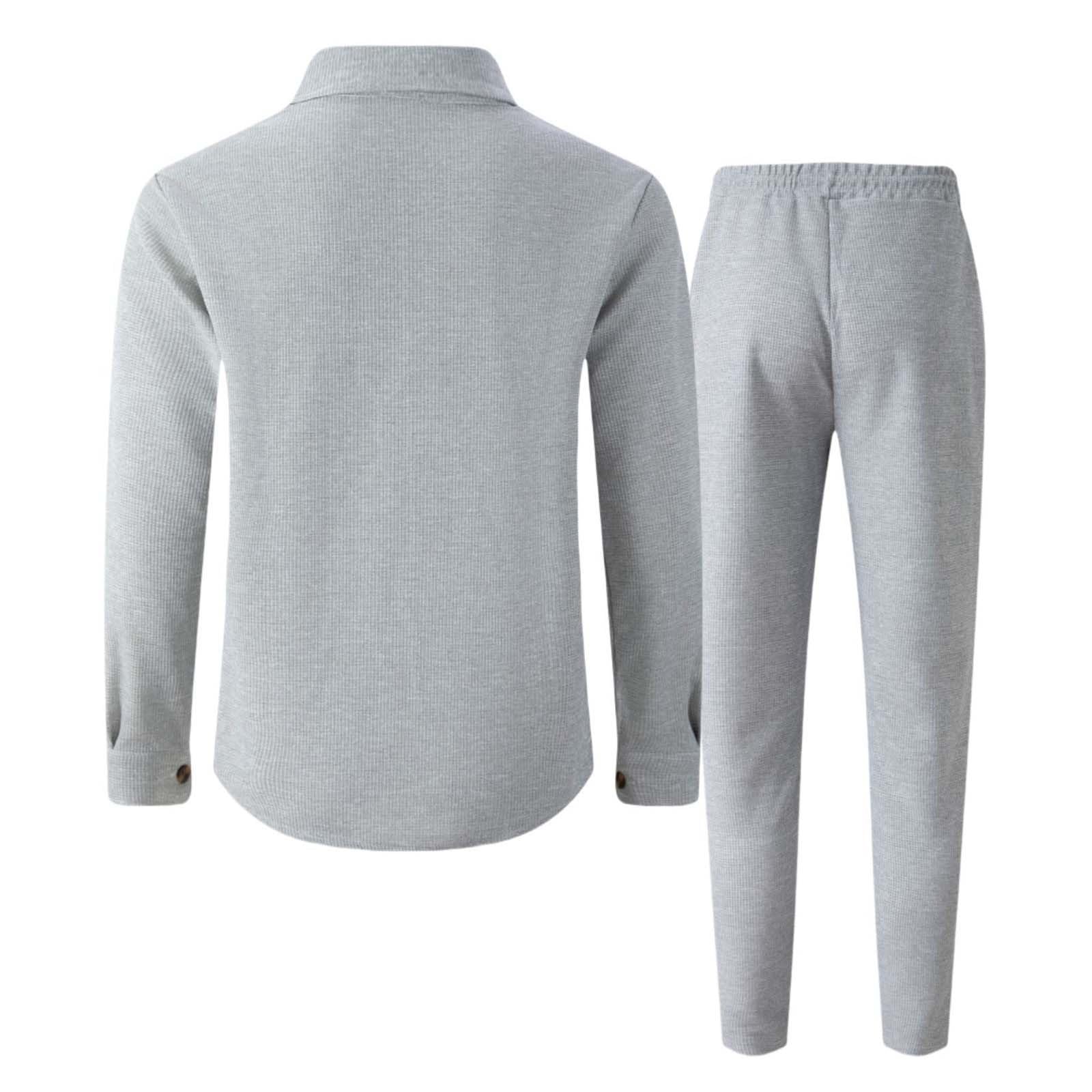 Générique Męski zestaw bawełniany, 2-częściowy, dres treningowy, sportowy, bluza z kapturem, spodnie na co dzień, lekkie, oddychające, treningowe, siłownia, dom elegancki, A37