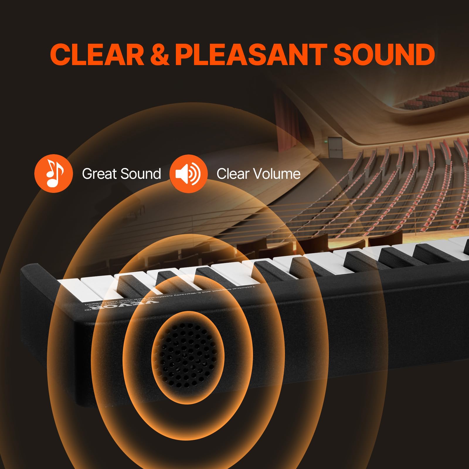 VEVOR E Piano 88 Tasten Faltbares Digital Piano Bluetooth MIDI tragbares elektronisches digitales Klappklavier mit Sustain-Pedaltasche berührungsempfindlichen Tasten Kopfhörern wiederaufladbar Schwarz