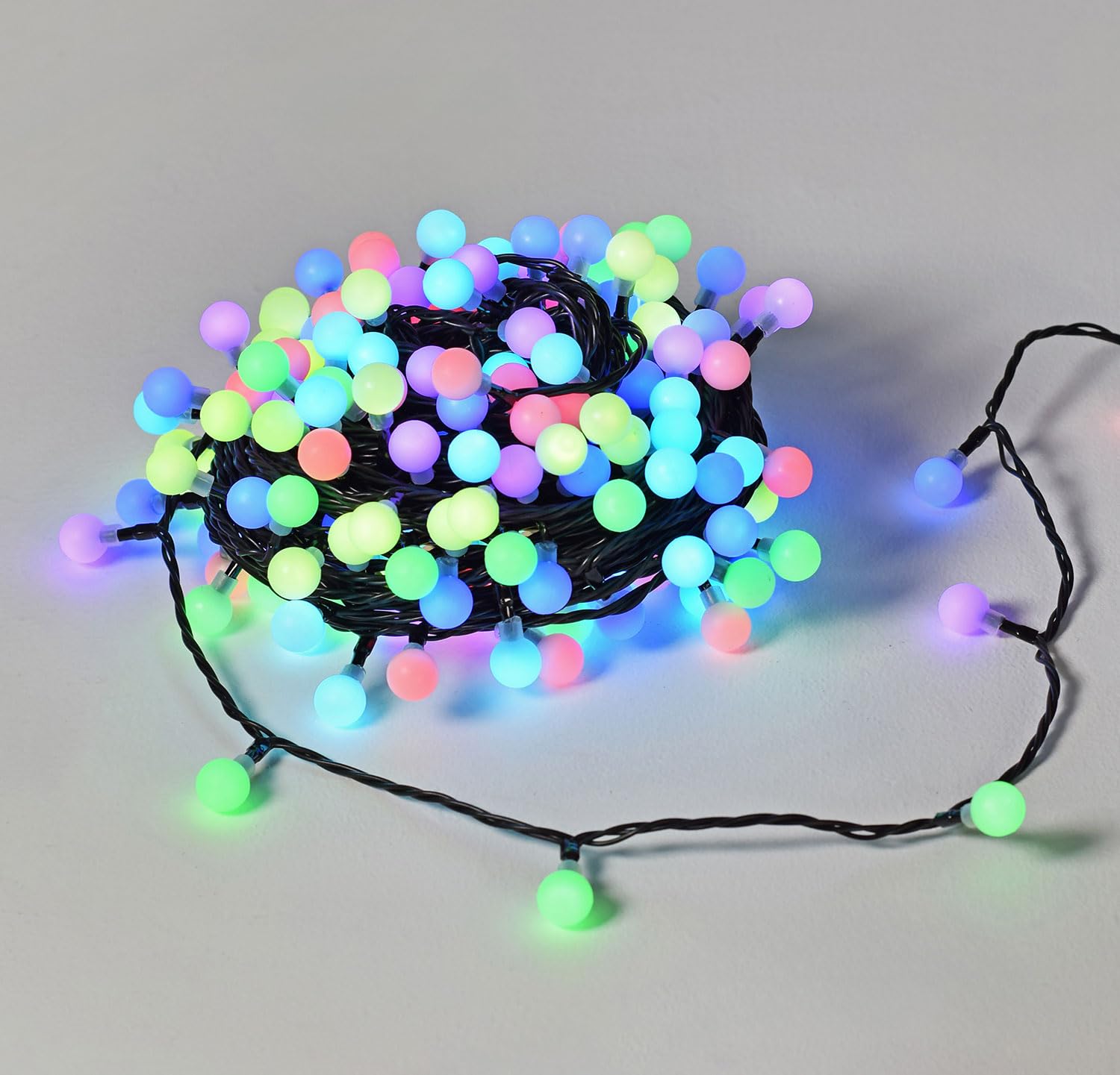 Lyyt | Multicoloured Decorative Bauble & Berry Fairy Lights | 200 LEDs with 25 Lighting Mode & Wireless Controller | 20m String Lights, 5m Power Cable