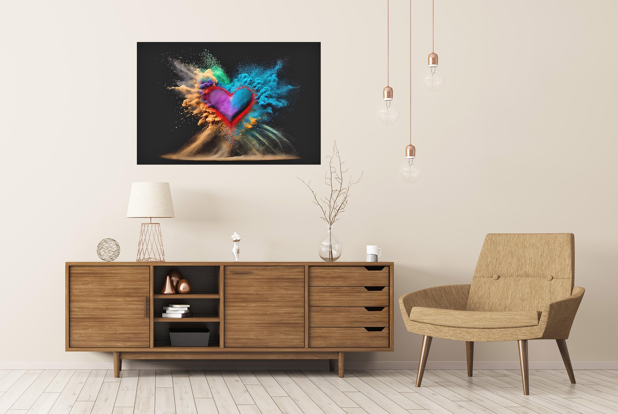 islandburner XXL - Poster a forma di cuore a forma di cuore, formato Ai Premium