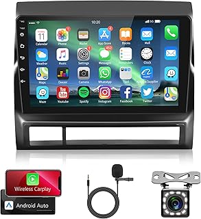 Android Car Stereo for Toyota Tacoma 2005-2015 with GPS Navigation, Rimoody 9 Inch Touch Screen Car Radio with Bluetooth FM WiFi Mirror Link + Backup Camera