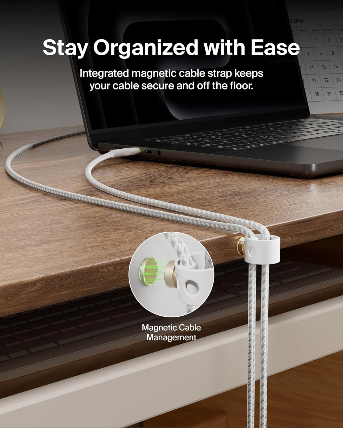 Belkin BoostCharge Pro Flex Braided USB-C to USB-C Charger Cable (6.6ft/2M), USB-IF Certified Fast Charging Cable for iPhone 16 Series, MacBook, Galaxy S25, Nintendo Switch 2 & More - White (2-Pack)