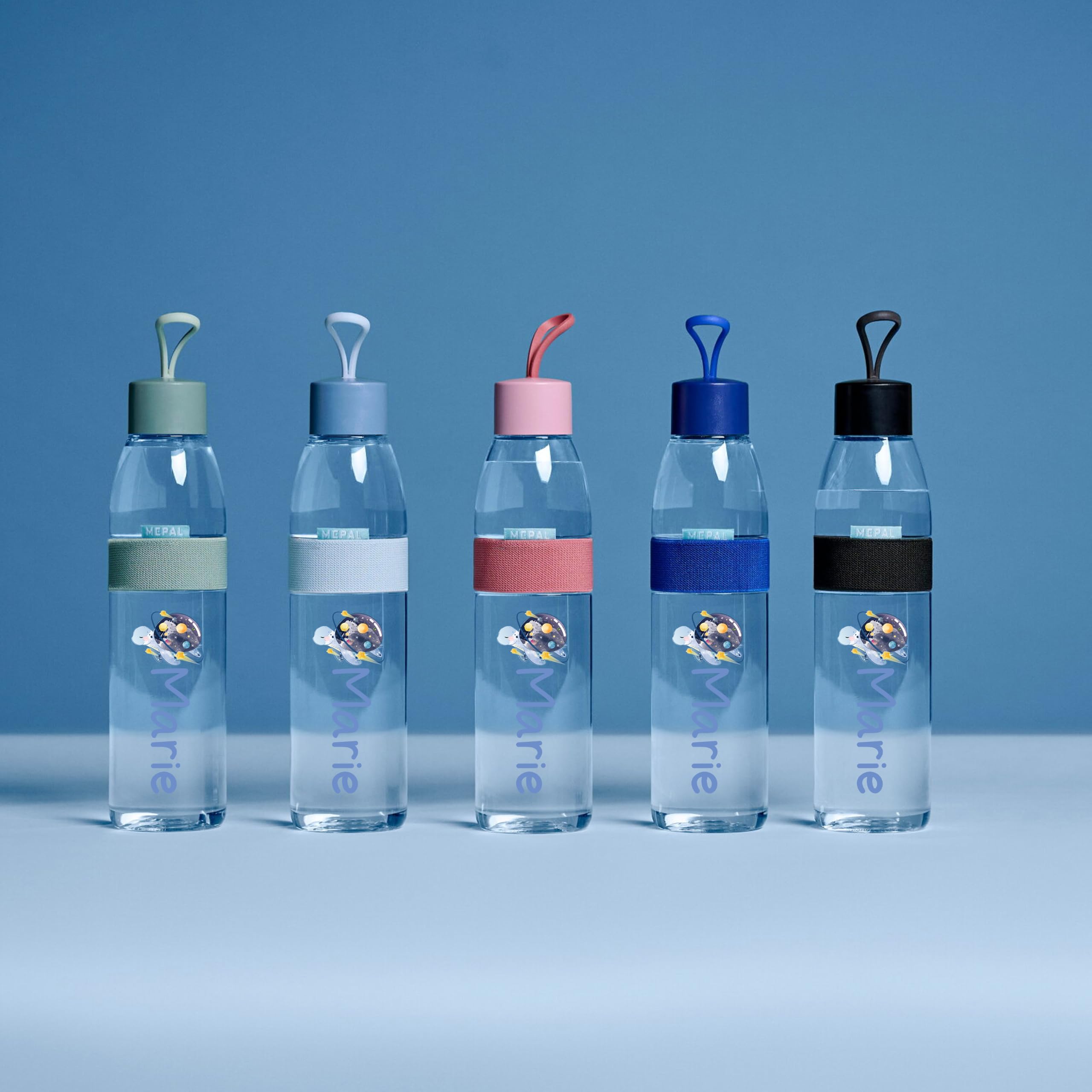 Mepal Personalisierte Brotdose Trinkflasche | Weltall Weltraum Schildkröte
