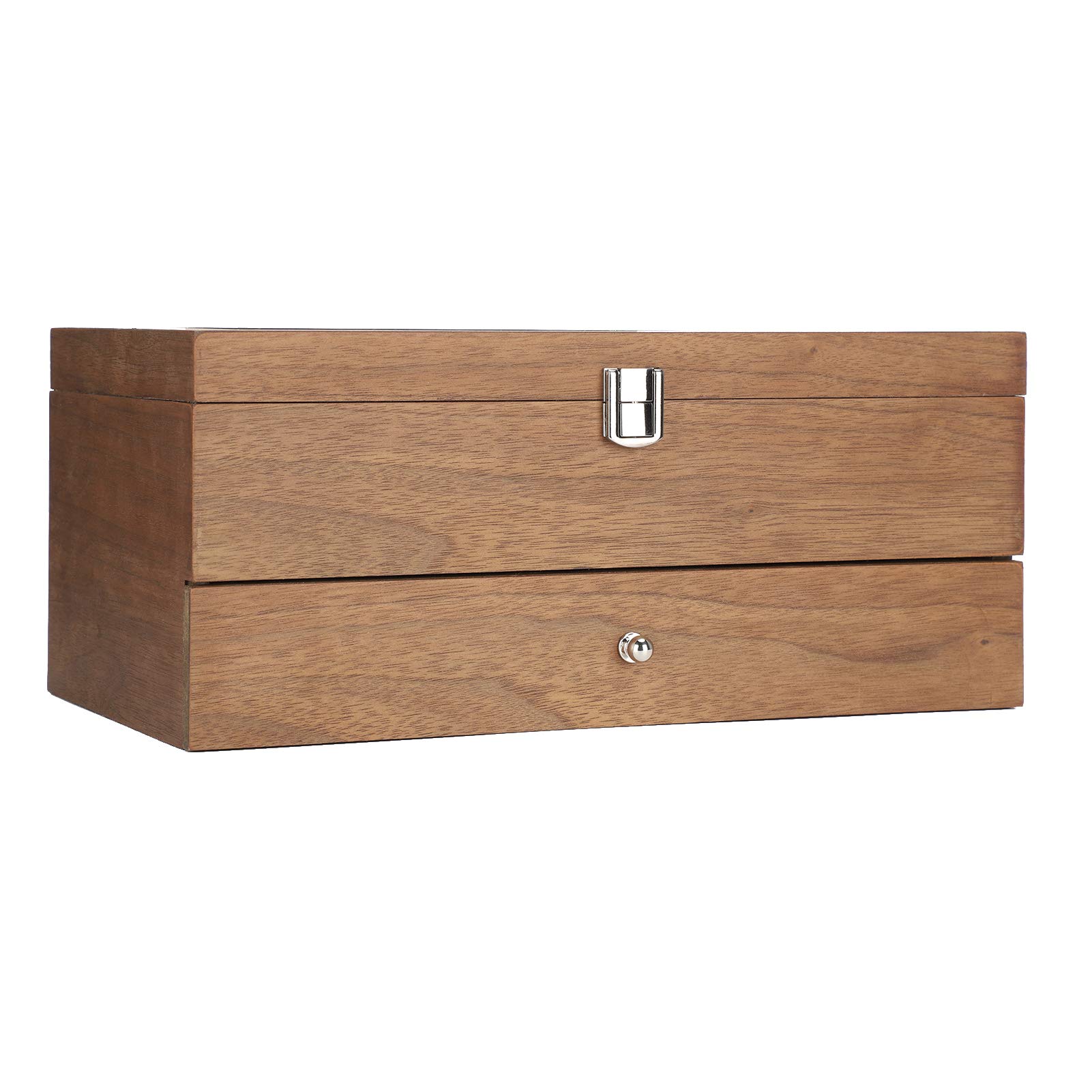 Brillenbox-Organizer aus Holz mit 12 Fächern für Stilvolle Aufbewahrung in Ihrem Zimmer – Langlebiges und Verschleißfestes Design