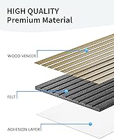 Vista 4 de Paquete de 2 paneles de pared 3D para despegar y pegar, paneles de pared para decoración de paredes interiores, tablones autoadhesivos que absorben