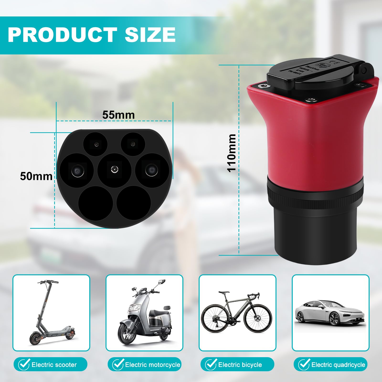 Adapter typu 2 na wtyczkę Schuko 16 A, typ 2 EV kabel do ładowania ładowarka do gniazdka Schuko, 2 typy adapter stacji ładującej, skrzynka ładująca ścienna 2 typy przebudowa gniazda (nie pasuje