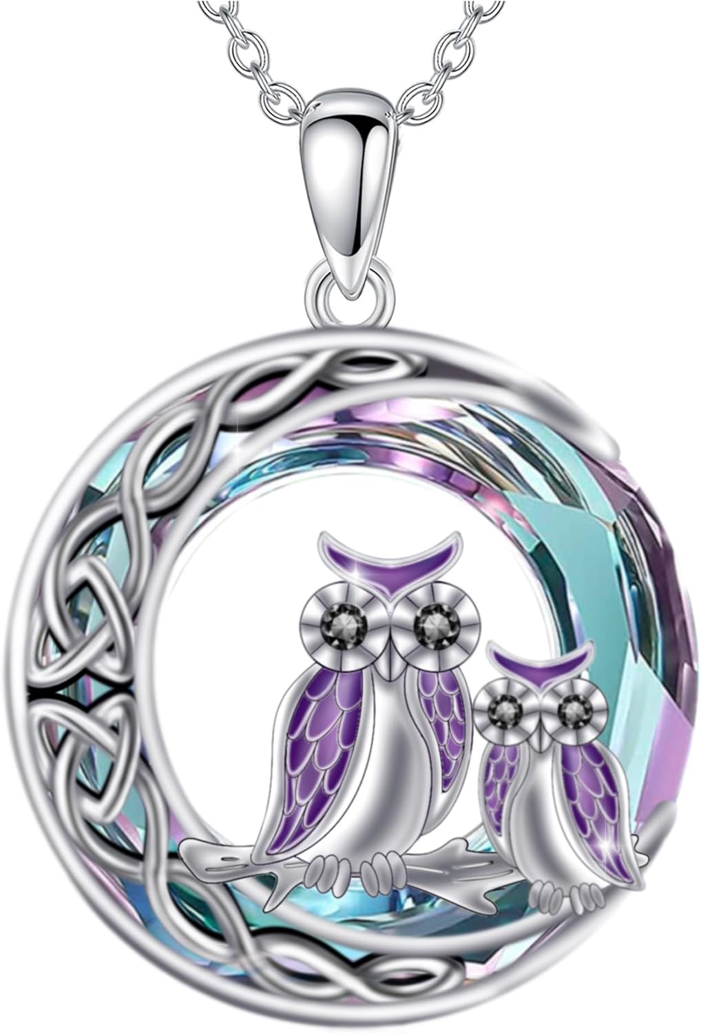 OJK S925 Sterling Silver Animal Necklace Meaningful Gifts Crystal Jewelry for Women Mom Wife Her Girlfriend Daughter