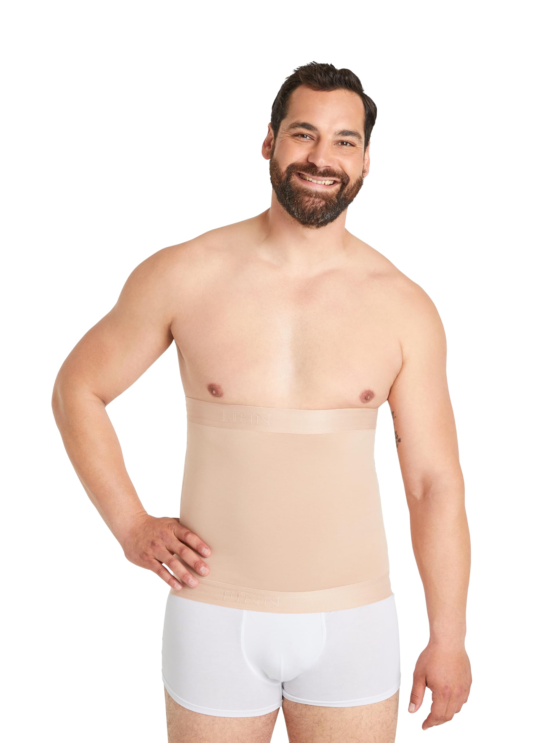 FINN Faja Reductora para Hombres - Cinta Modeladora de Barriga de Algodón - Potente Moldeador de Cuerpo para un Abdomen más Plano