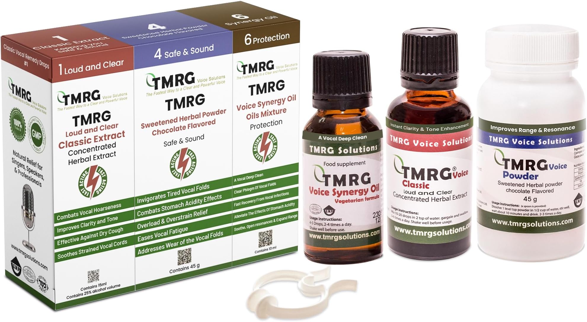 Powerful Vocal Recovery Kit-Normal - Professional Vocal Cord Remedy | 100% Natural Herbal Supplement for Sore Throat, Hoarse Voice, Hoarseness | Emergency Relief and Regular Maintenance