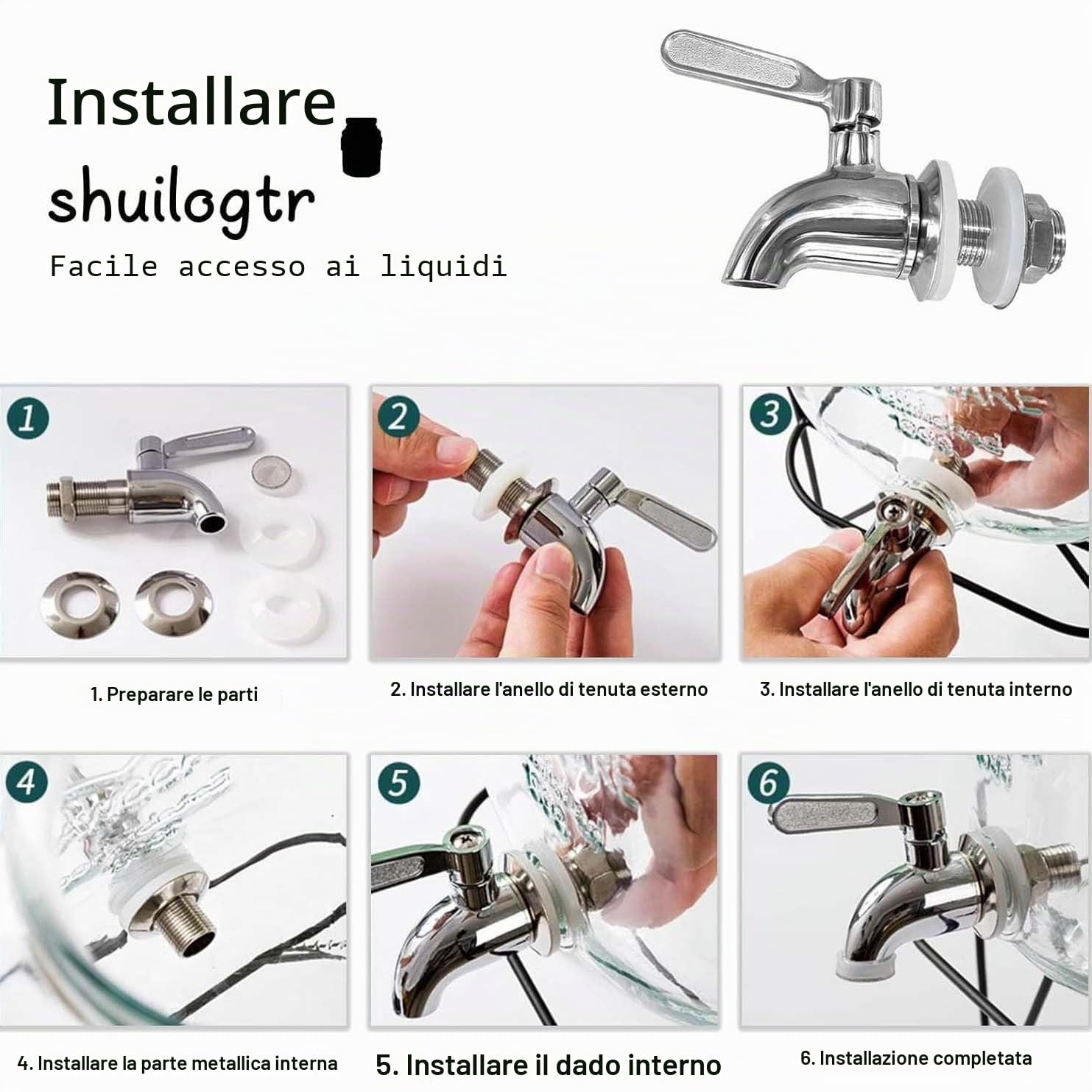 201 Bidone Acciaio Inox Litri per Olio con Rubinetto,lattina in Acciaio Inossidabile Contenitori Acciaio Inox per Olio di Oliva Recipiente Caraffa per Il Trasporto di Latte KKL(Capacity,10L)