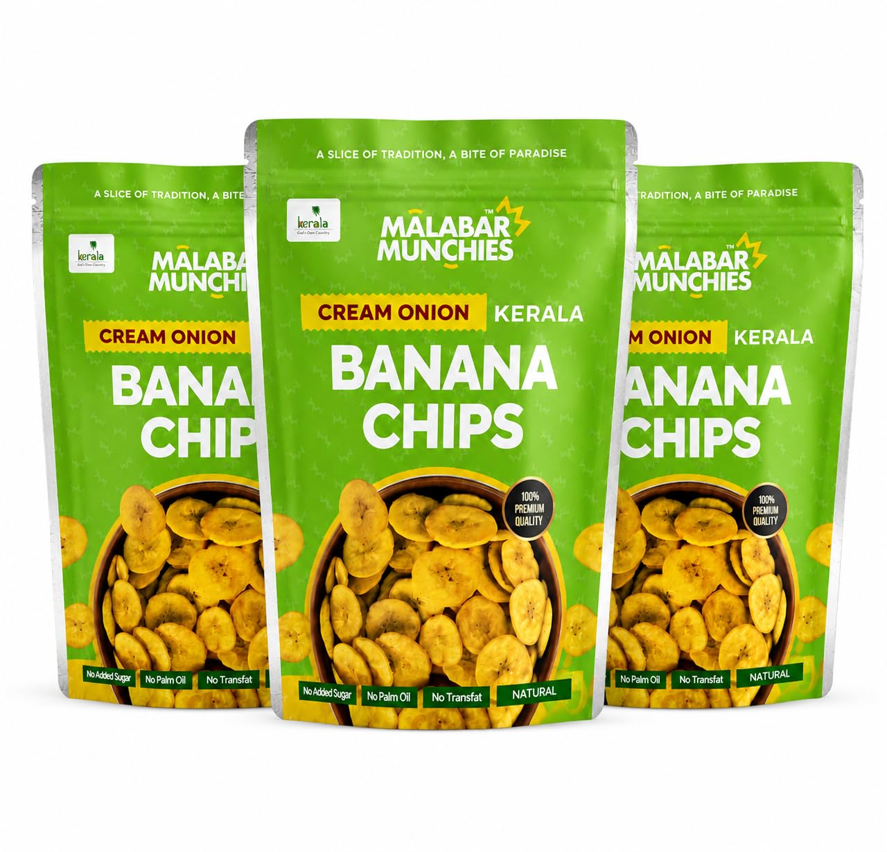 Malabar Munchies Cream & Onion Kerala Banana Chips | Savory South Indian Snack | No Palm Oil, No Trans Fat, No Added Preservatives| 250g (125×2)-image-10