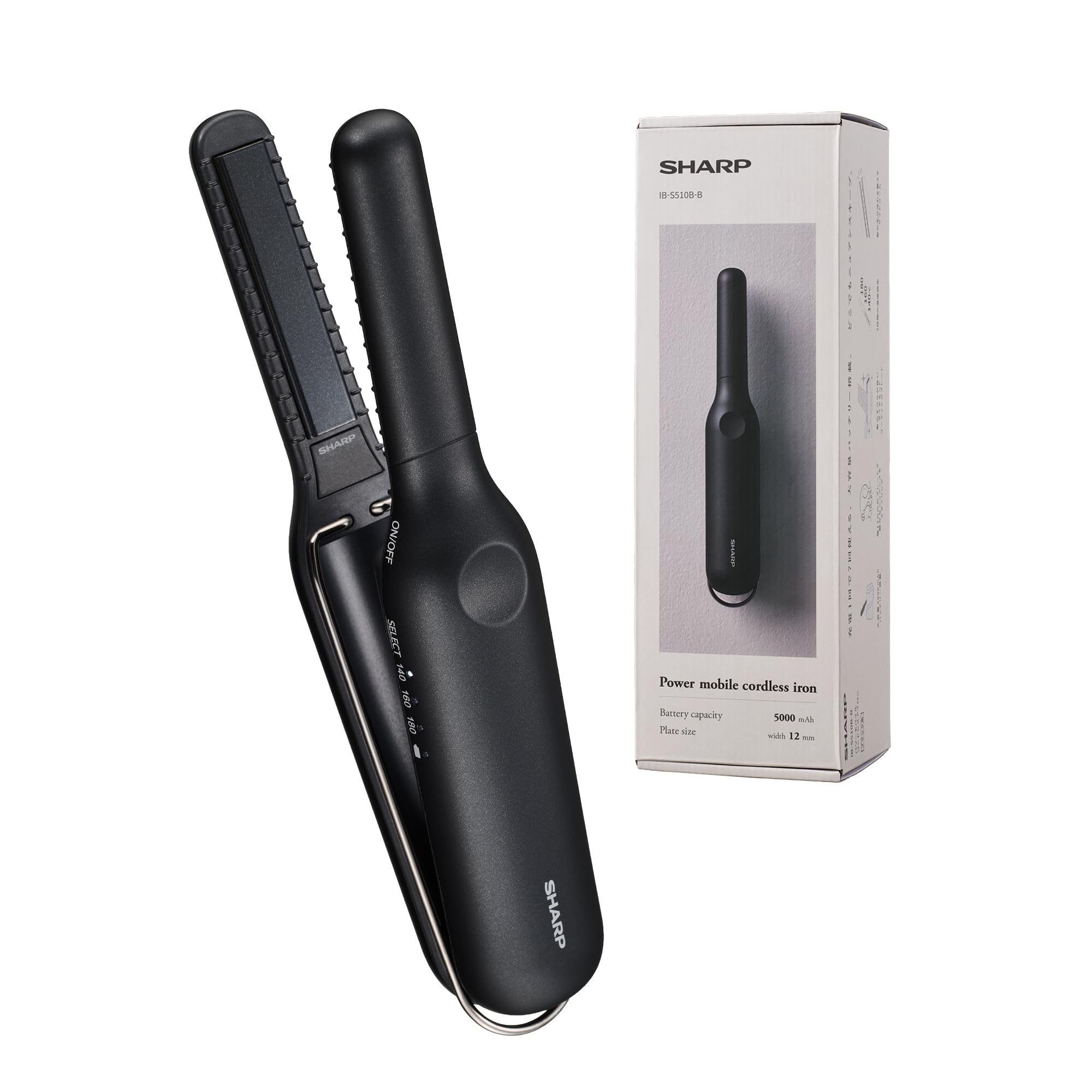 SHARP パワーモバイル コードレス ヘアアイロン IB-S510B-B Amazon | 【大容量バッテリー】シャープ コードレスヘアアイロン IB