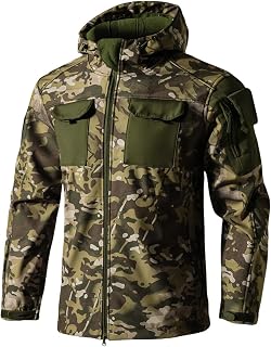 Men Waterproof Softshell Jacket Camo Hiking Tactical Hoodie Long Sleeve Windbreaker Winter Thick Warm Track Coats 2025
