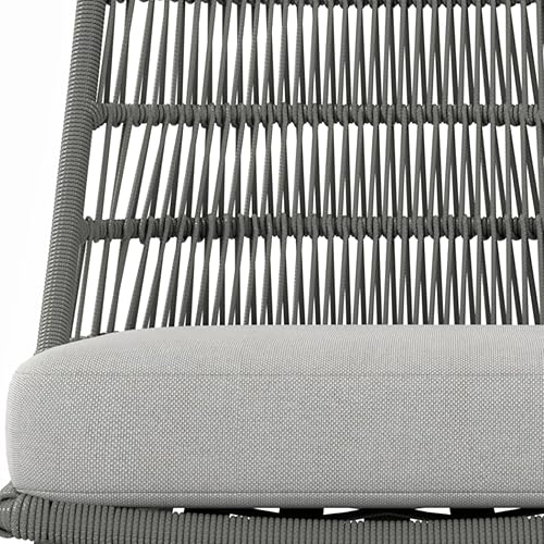 Miniatura 7 de SIMPLIHOME Beachside - Silla de comedor contemporánea al aire libre (juego de 2) en tela de poliéster gris para el comedor