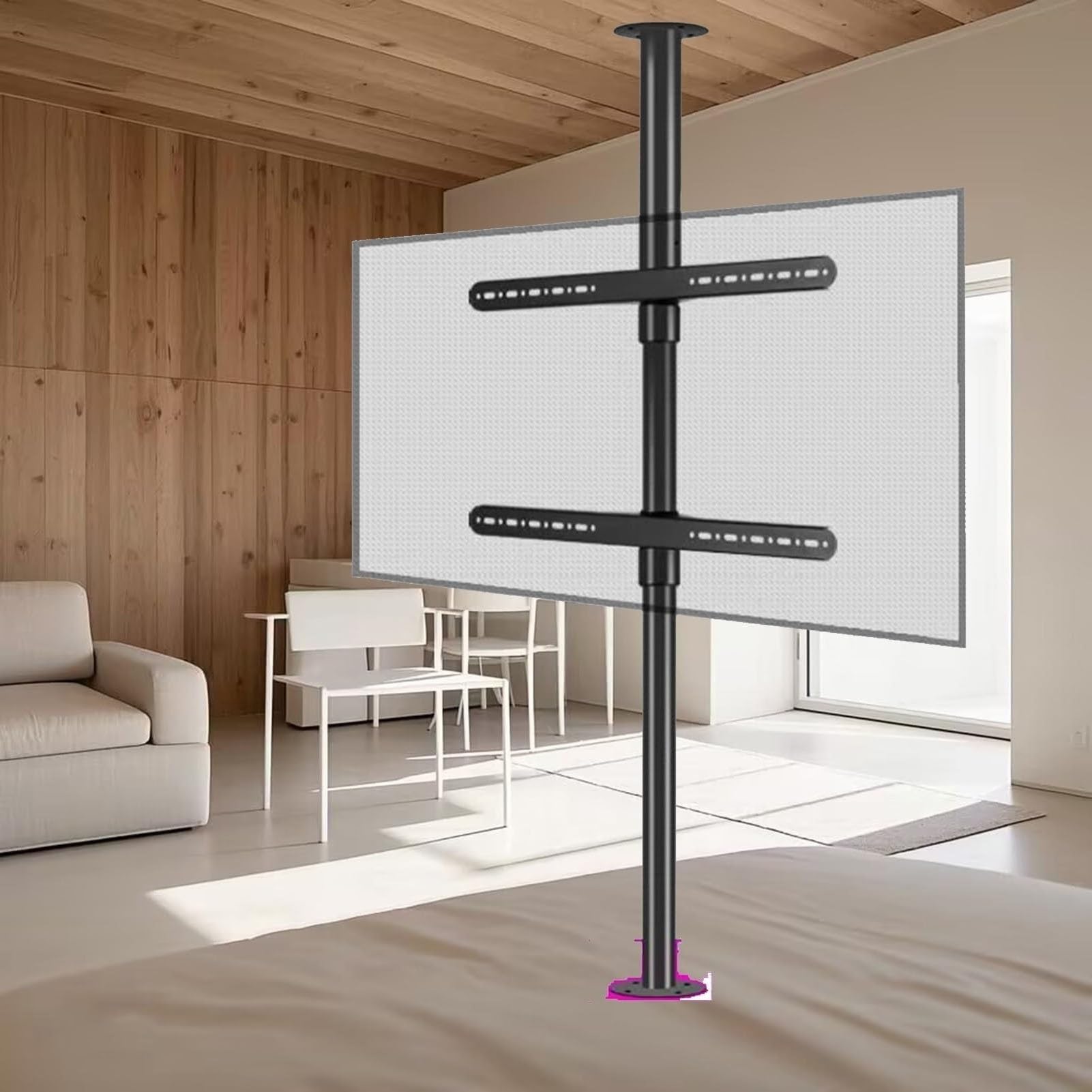 THEGA LCD TV 360 Degree Rotating Frame Floor Stand - Suspended TV Cabinet, Partition Wall TV Cabinet, Adjustable Tilt TV Mount, Fits 32-75inch LED Screen Display(170-205cm)