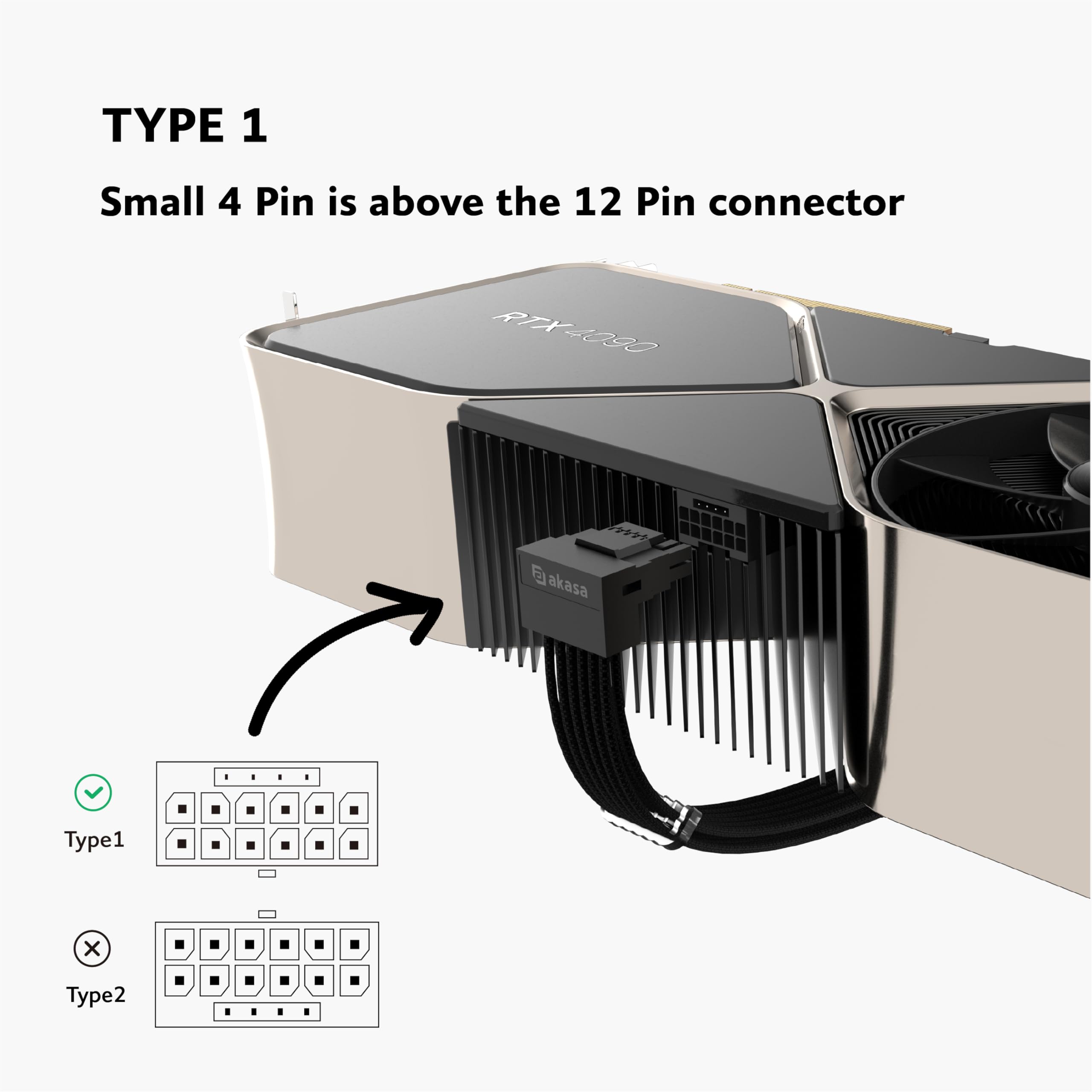 Akasa 90 Degree 12VHPWR Cable 12+4 Pin to 12+4 Pin Male to Female, 16AWG, 30cm (Black), Maximum 600W, ATX 3.0 PSU, Compatible with RTX 4090 4080 4070Ti 3090Ti Graphics Card, AK-CBPW32-30BK