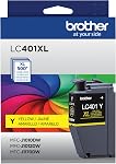 Cartouche d'encre noire à haut rendement Brother Genuine LC401XLBK