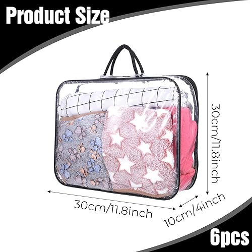 Miniatura 2 de 6 cubos grandes de embalaje de viaje transparentes, organizador de PVC transparente, bolsas de almacenamiento de vinilo con cremallera, bolsa