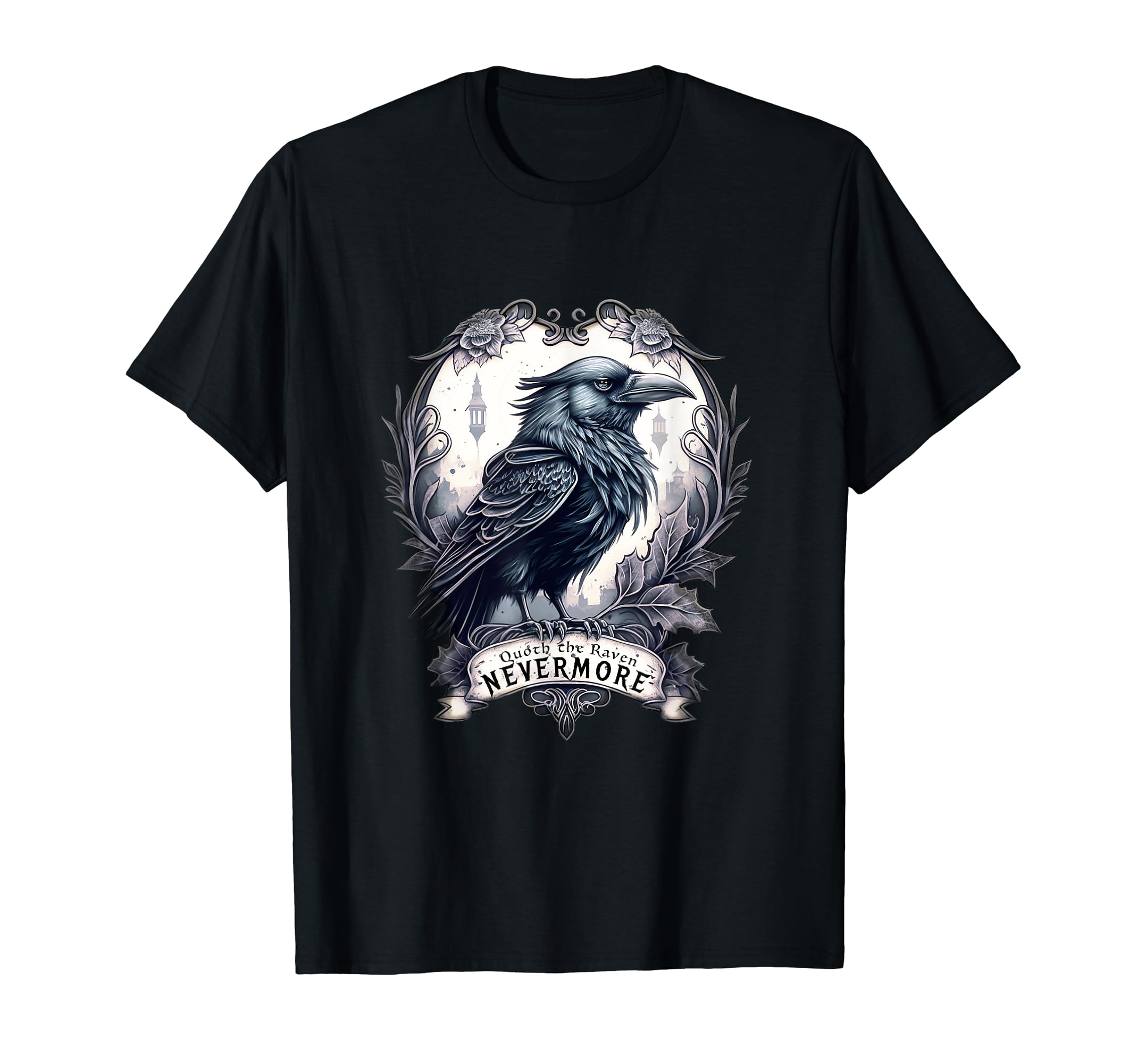 Edgar Allan PoetsQuoth The Raven Nevermore by Edgar Allan Poe T-ShirtOEKO-TEX STANDARD 100
