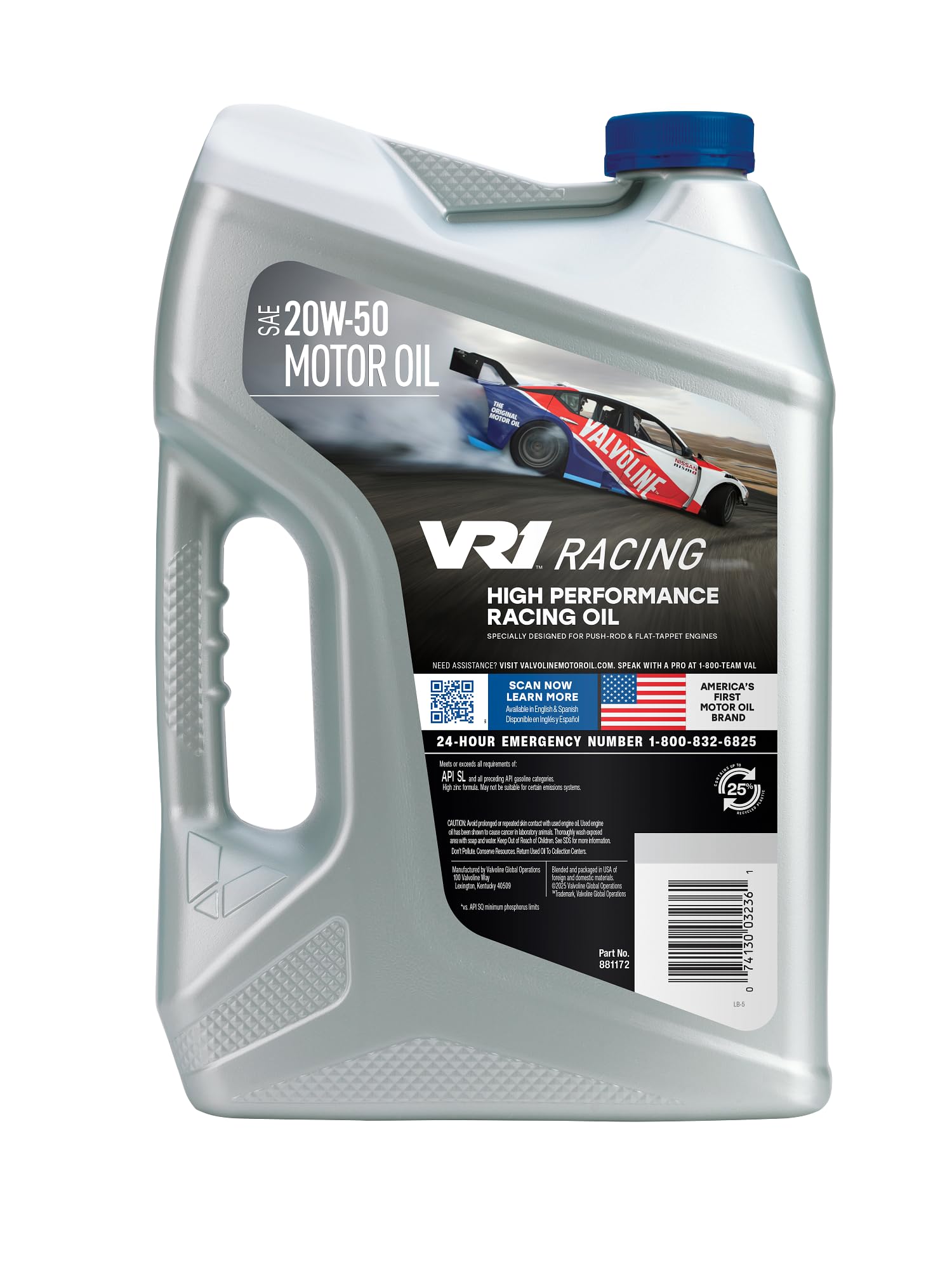 Valvoline VR1 Racing SAE 20W-50 Motor Oil 5 QT Case of 3 product thumbnail 6