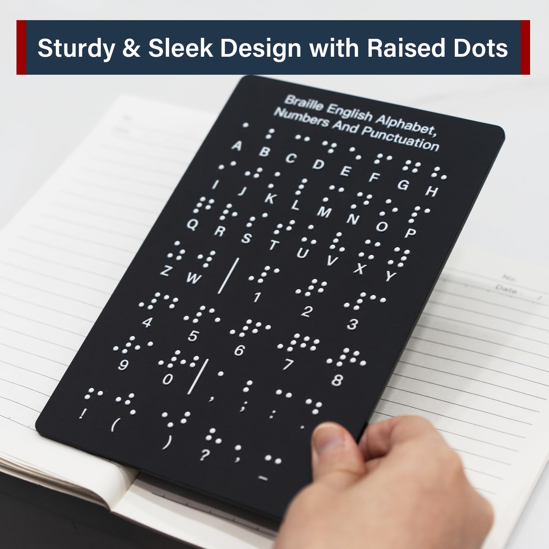 Amazon.com: Matte Black Acrylic Braille Alphabet & Number Board