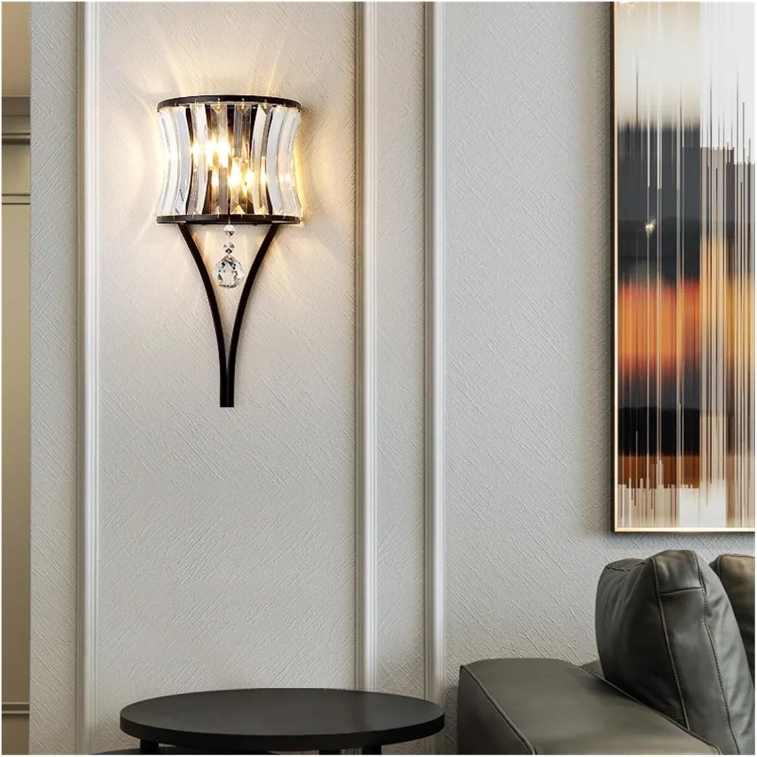 Lámpara LED de pared de lujo para Sala de estar, para dormitorio, mesita de Noche, Villa, Fondo y pasillo, accesorios de iluminación compatibles con El hogar