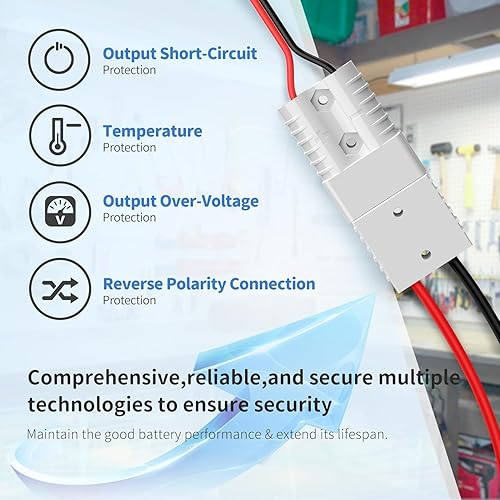 Miniatura 6 de Redodo Batería LiFePO4 de 12.8 V 100 Ah con cargador de batería de litio de 14.6 V 20 A BMS integrado de 100 A, 5 horas de carga rápida y completa,