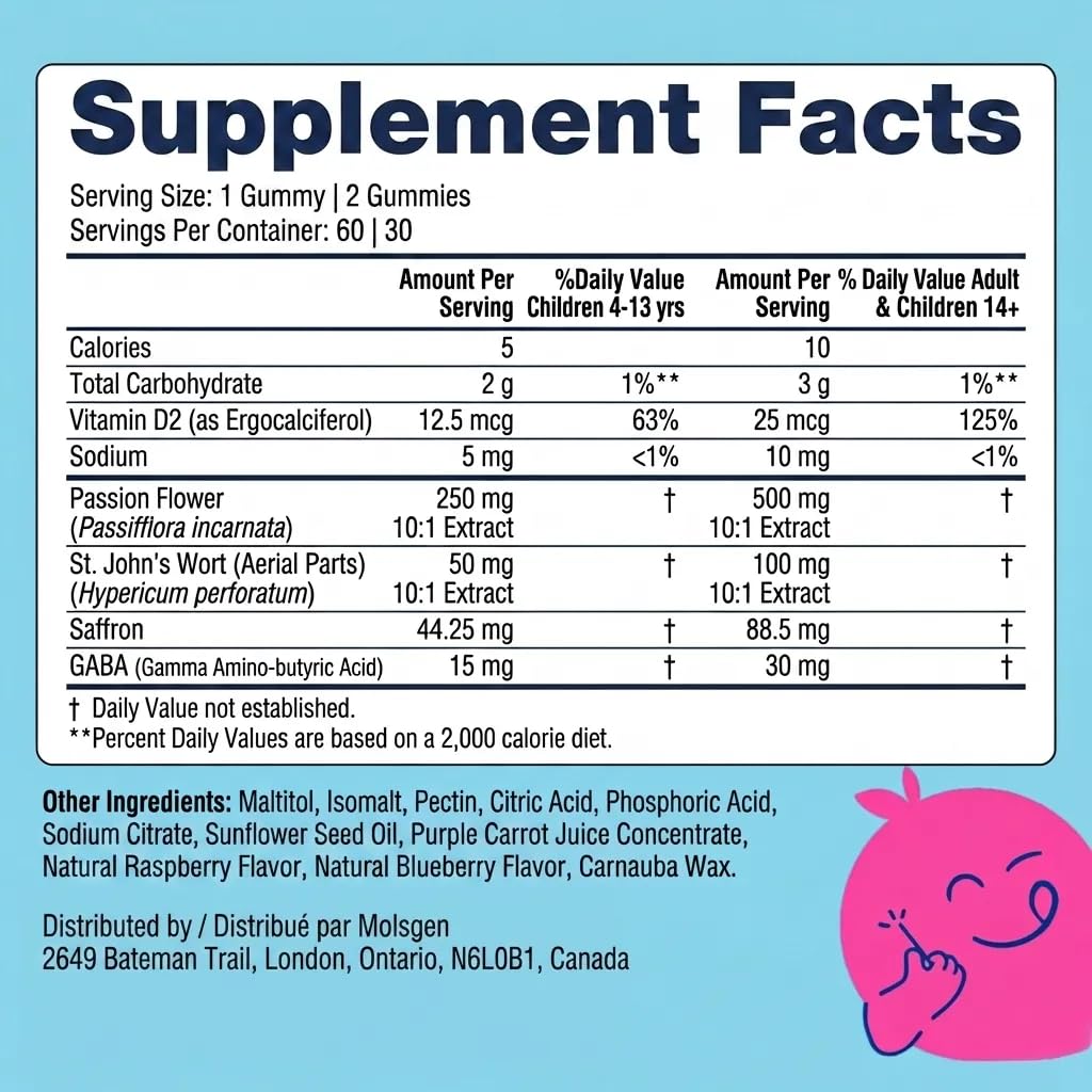 Saffron Extract - Saffron Extract Gummies for Mood, Calm Nerve, Focus & Eye, Zzz Support - 60 Count — view 5