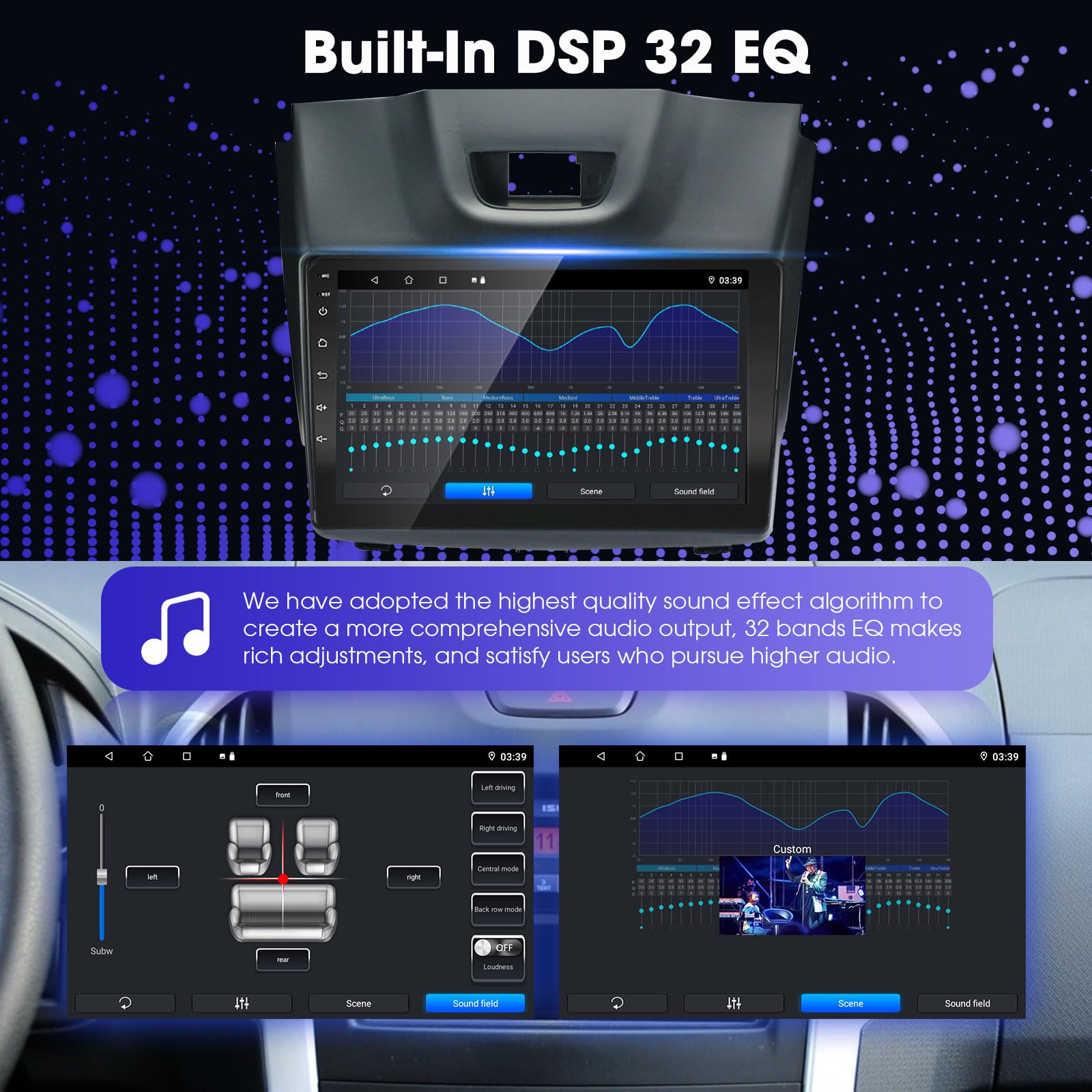 EZoneTronics Android 13 Radio de Coche Estéreo para Isuzu D-MAX 2012-2018, MU-X 2013-2017 con Carplay Android Auto Pantalla táctil 9 Pulgadas Navegación GPS Bluetooth USB WiFi FM RDS Player 2G + 32G