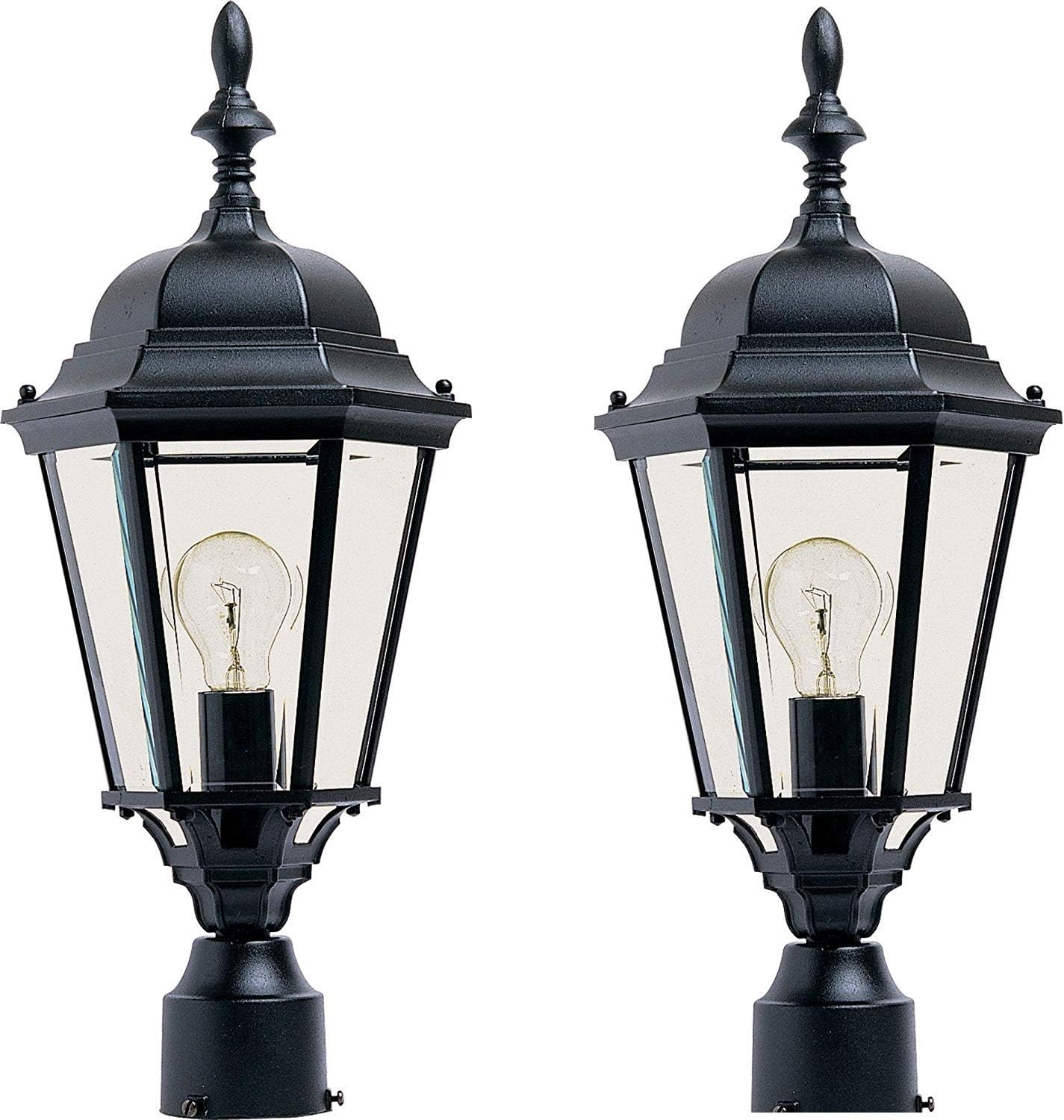 Maxim 1005BK Westlake 21 Inch Dimmable and LED Bulb Compatible 1 Light Post/Pole Mount I Cast Aluminum with Black Finish I Modern Contemporary Light Fixture I