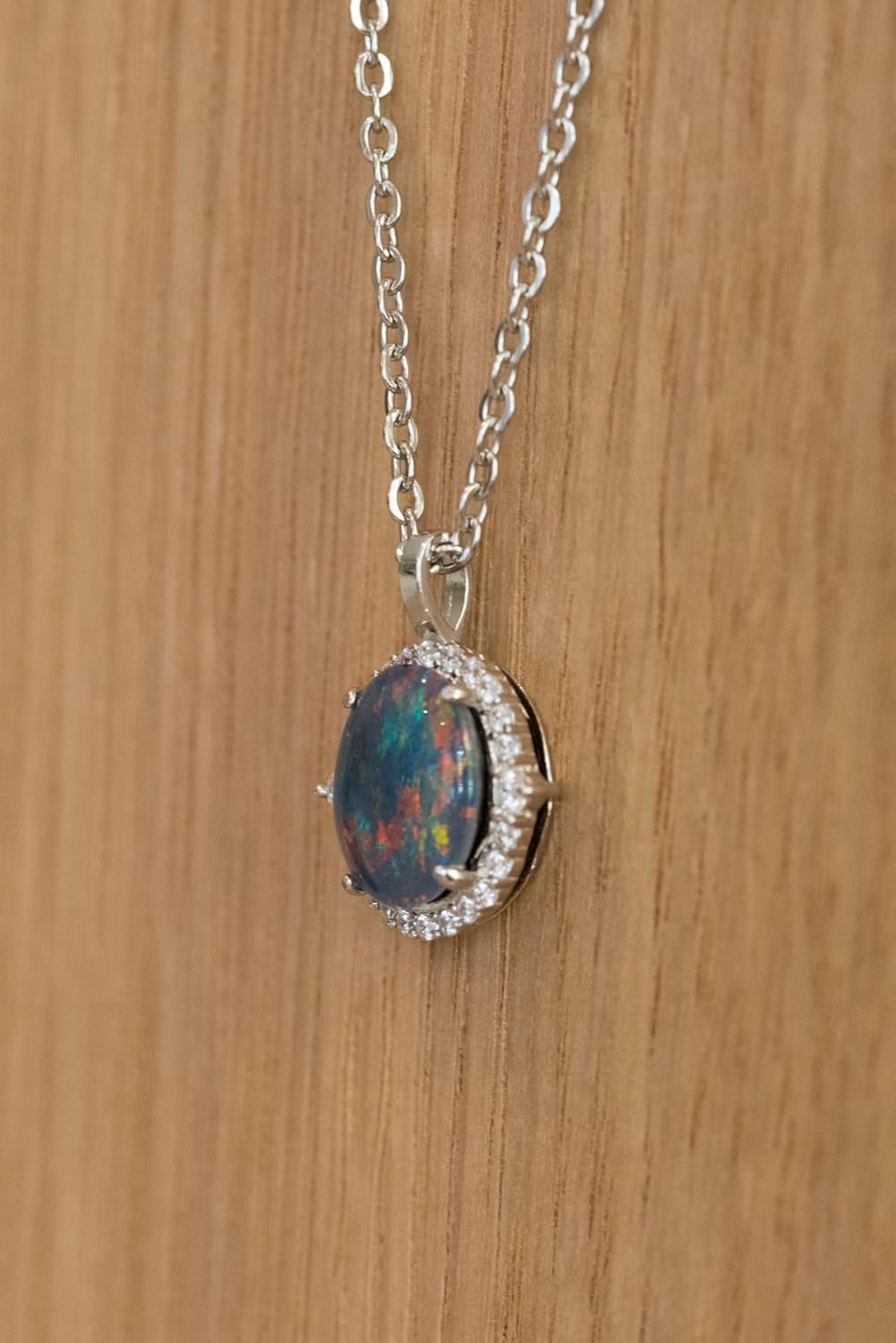 Amazon | 本物のトリプレットオパールネックレス - ヘイロースタイル