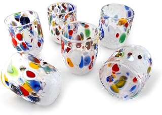 MAZZEGA ART & DESIGN Glas Special Edition aus Muranoglas - Tintoretto (weiß, 6)