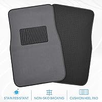 Vista 20 de BDK Premium Carpet Floor Mats for Cars - Universal Fit Interior 4-Piece Car Mats Full Set with Vinyl Heel Pad Protector - Cute Car Accessories