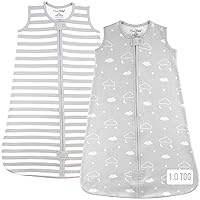 Vista 40 de Saco de dormir para bebé 1.0 TOG, manta portátil de algodón orgánico para bebé con cremallera bidireccional, saco de dormir de transición para bebé