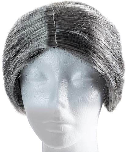 Miniatura 2 de Tigerdoe Disfraz de anciana con bastón, peluca de abuelita, disfraz de abuela, gafas de abuelita, juego de 4 piezas, accesorios para anciana