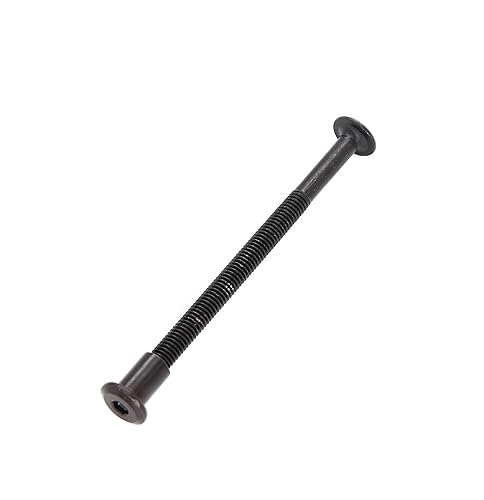 Miniatura 7 de binifiMux Paquete de 10 tornillos de casquillo negros M6 x 1.772in, kit de tuercas de barril para muebles, cama y cuna