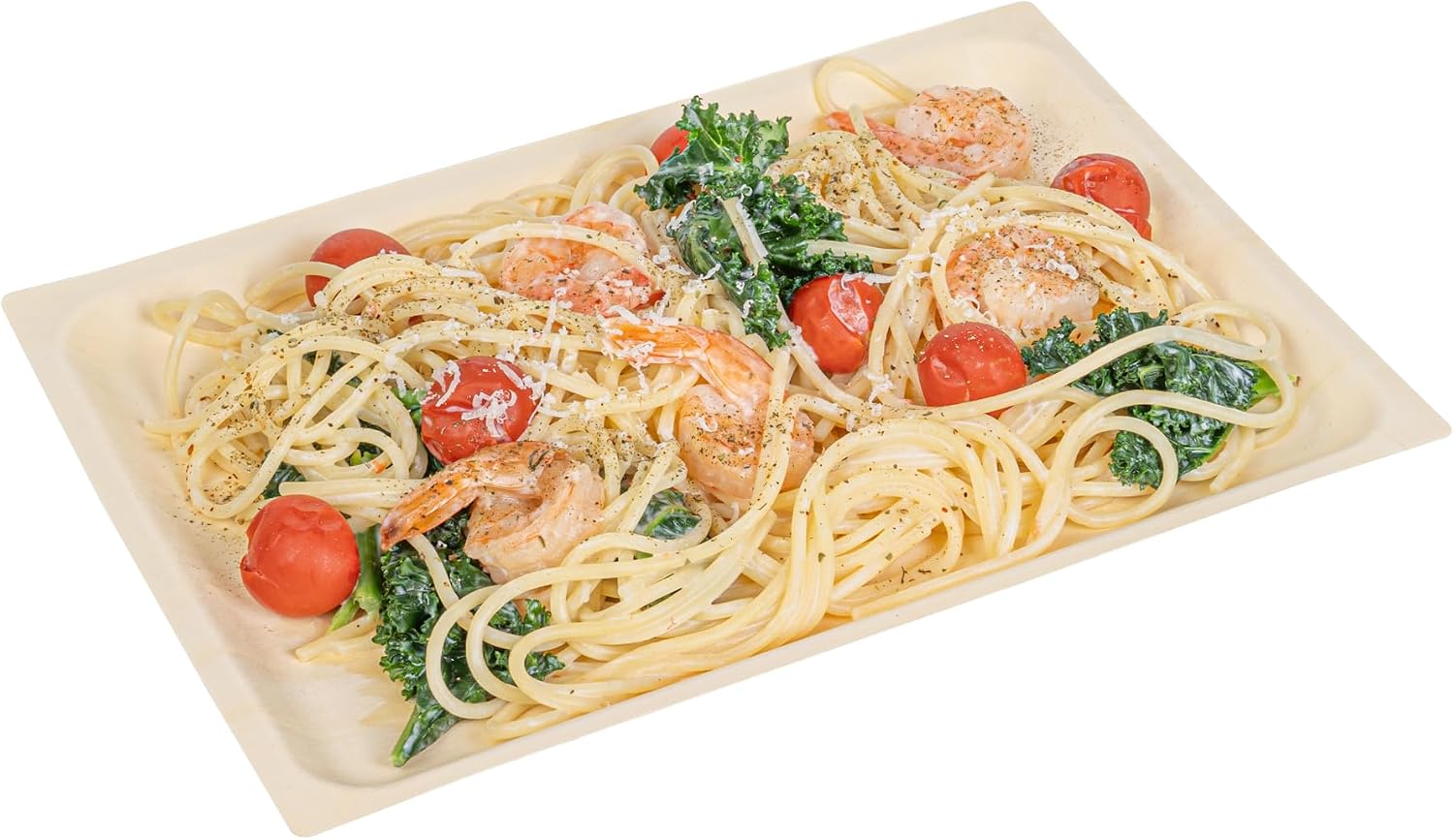Restaurantware - Taipei 10.6 x 7.3 Inch Serving Plates, 50 Disposable Party Plate - Sustainable, Greaseproof, Poplar Wood Plates, Heavy-Duty, For Parties, Weddings, Camping, Picnics, And More