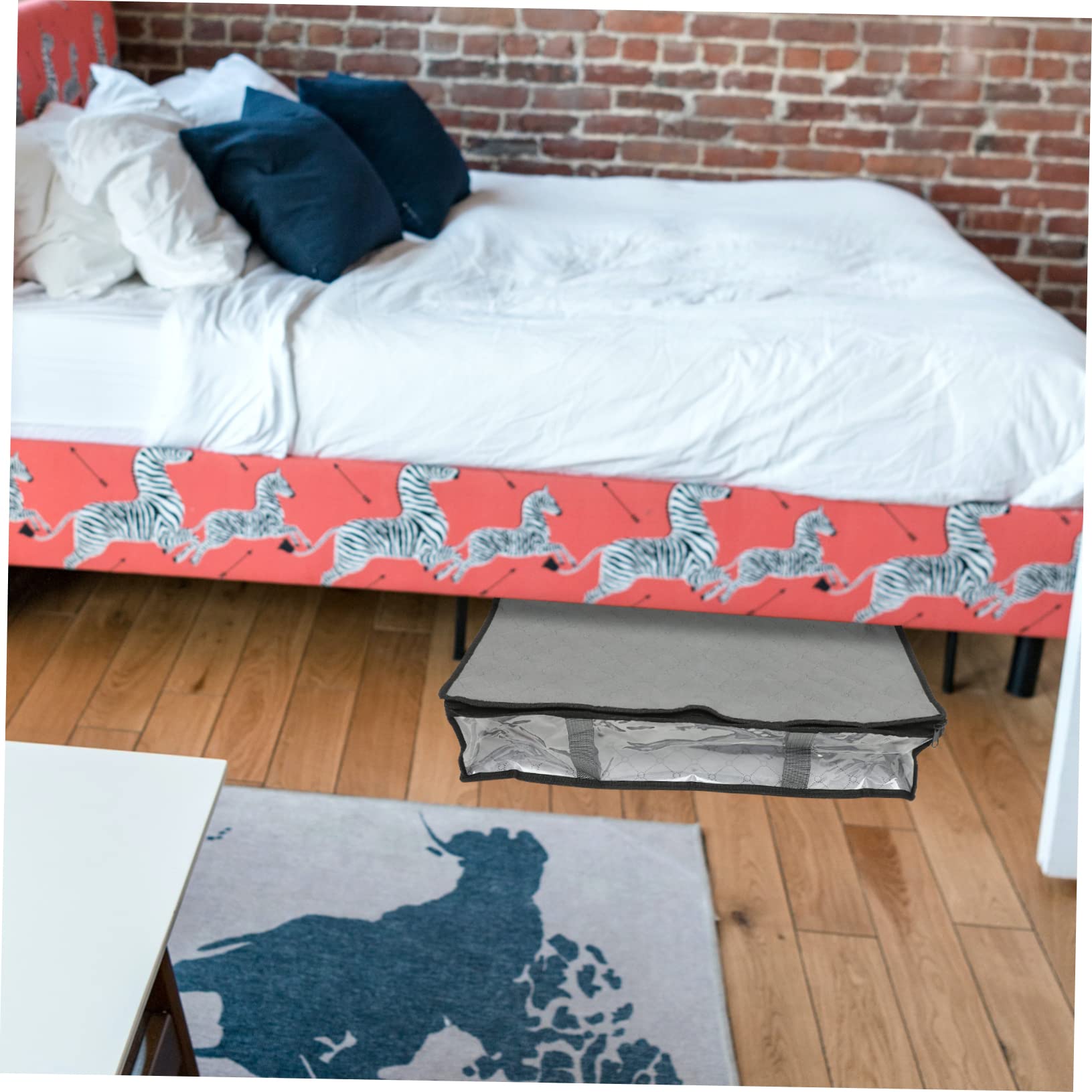 SOIMISS Contenitore Sotto Letto Pieghevole Grande Capacità Non Tessuto Manici per Organizer Vestiti e Coperte Salvaspazio per Camera da Letto
