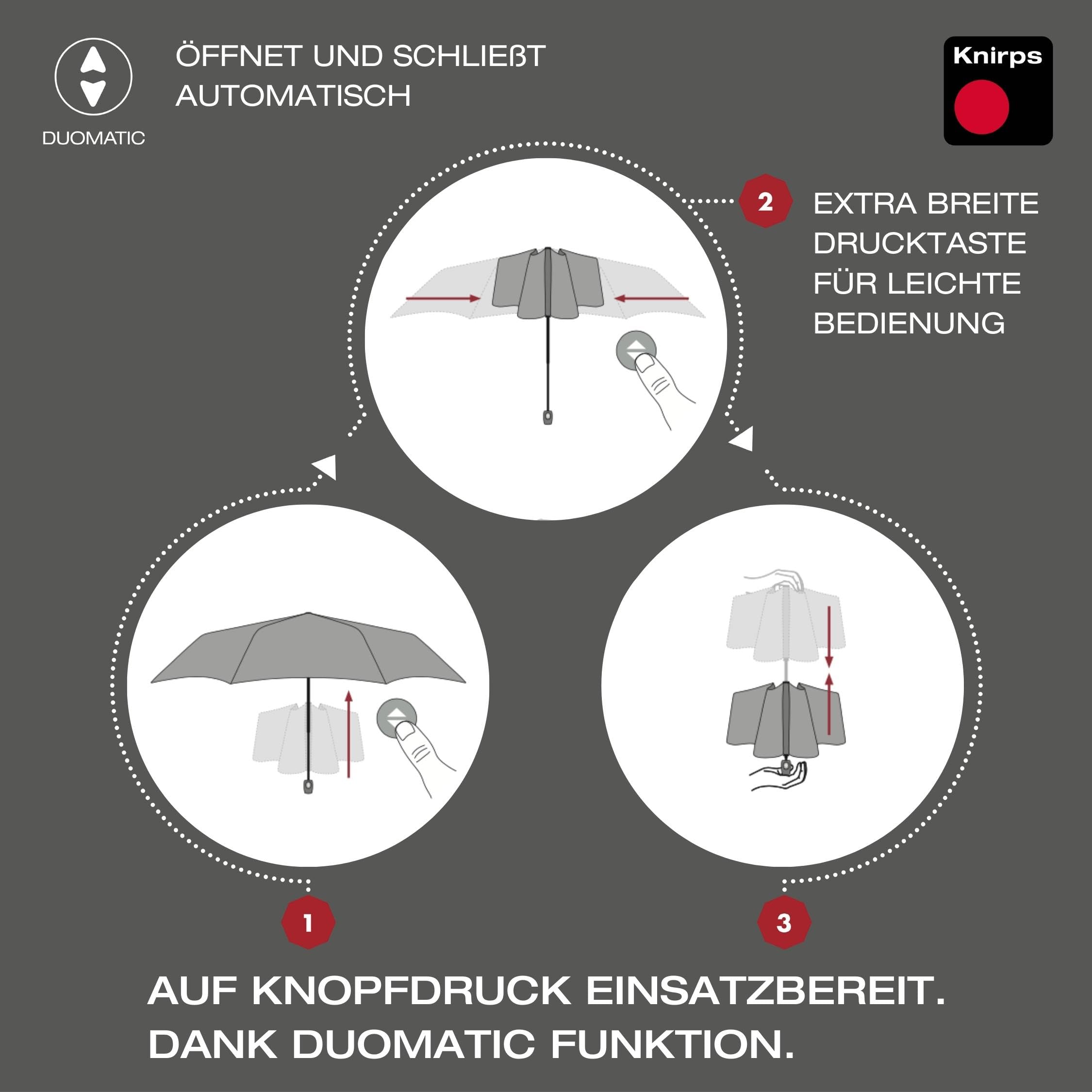 Knirps Taschenschirm T.200 Black Edition in verschiedenen Farben