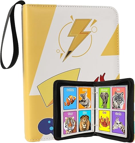 Carpeta de tarjetas de 4 bolsillos con 55 hojas extraíbles con capacidad para 440 tarjetas, portatarjetas portátil impermeable para tarjetas de