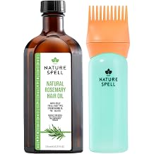 Nature Spell Rosemary Oil for Hair with Hair Oil Applicator Bottle Comb 150 ml Rosemary Oil for Hair Growth Treat Dry Damaged Hair Fight Hair Loss