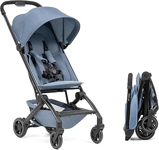 Joolz Dot Ultra Lightweight Travel Stroller 12.2 lbs - Compact Airplane Stroller, One-Hand Fold, UPF 50+ Canopy, Reclining Seat for Toddlers (Lagoon Blue)