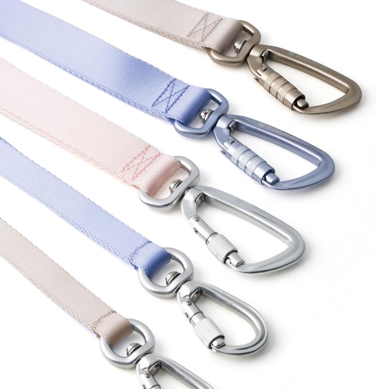 Dog Collar and Leash Set, Quick Release Adjustable Nylon Dog Collar Metal Buckle with 2 Handles Leash Heavy Duty for Medium Large Dogs Outdoor Walking Running, 4.6FT (Blurple, L)