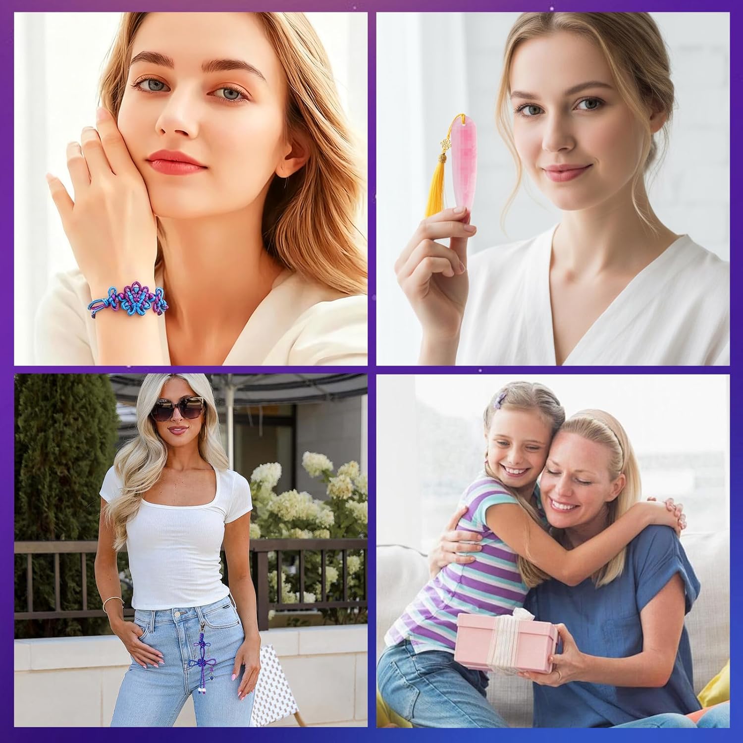 Fantasy Gift Set – Handmade Woven Bracelet, Keychain Charm & Weapons | Unique Handmade Jewelry & Creative Accessories - Image 6